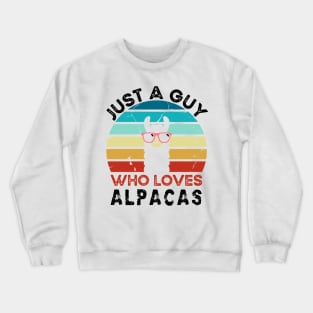 Just a guy who loves alpacas Crewneck Sweatshirt